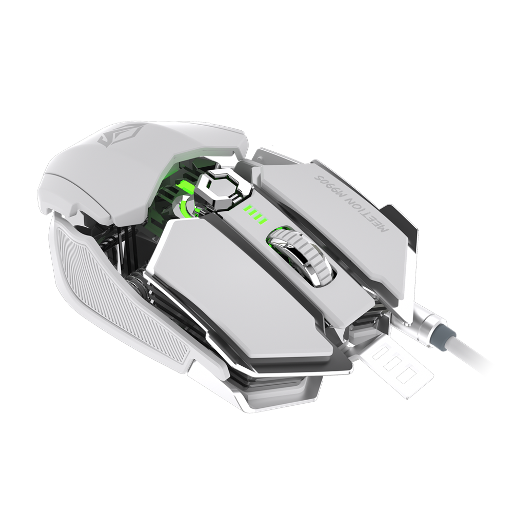 Mechanical RGB Transformers Gaming Mouse - White